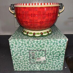 Mary Engelbreit Christmas Twas Collection Large Ceramic Bowl W/Original Box